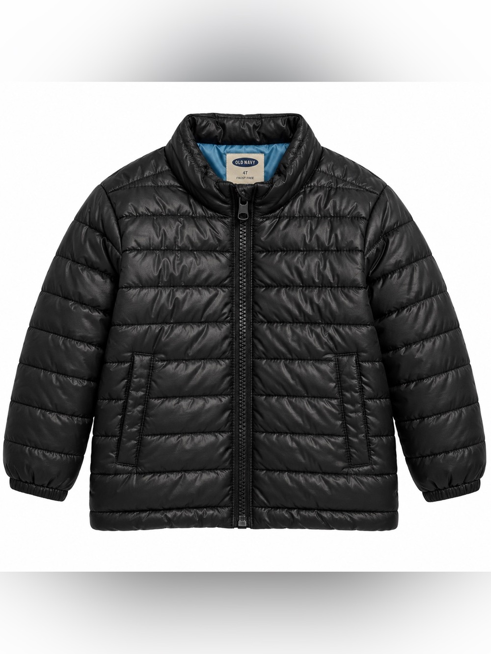 Old Navy Boys 4T Black Puffer Jacket Lightweight Quilted Coat